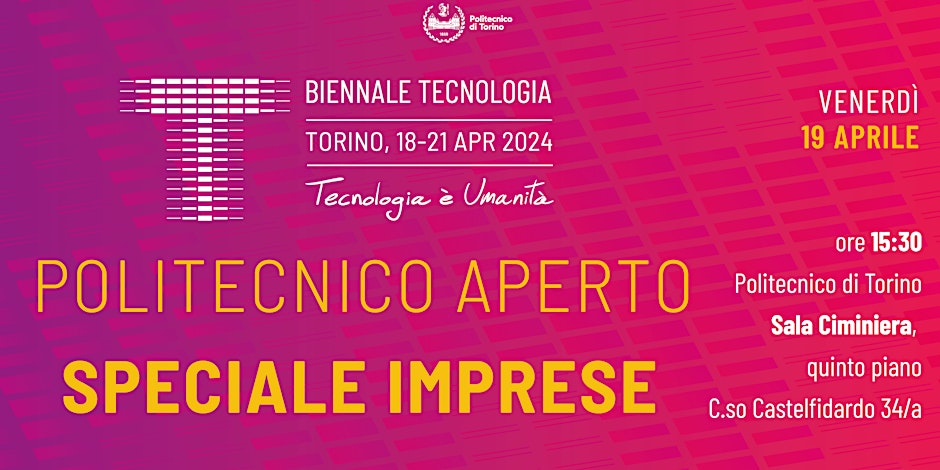 Politecnico Aperto: Speciale Imprese il 19 aprile 2024