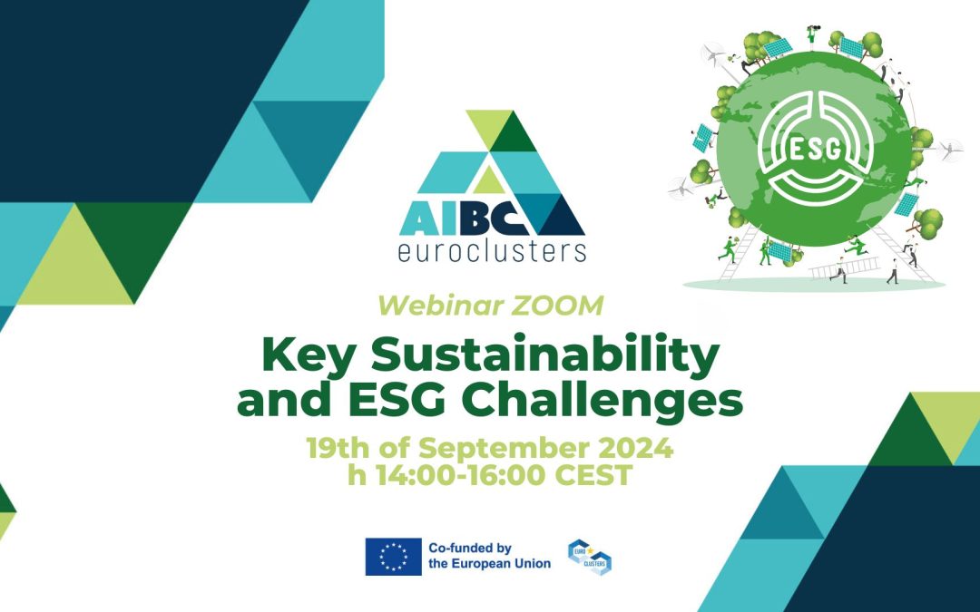 Partecipa all’AIBC EUROCLUSTERS Webinar “Key Sustainability and ESG Challenges”