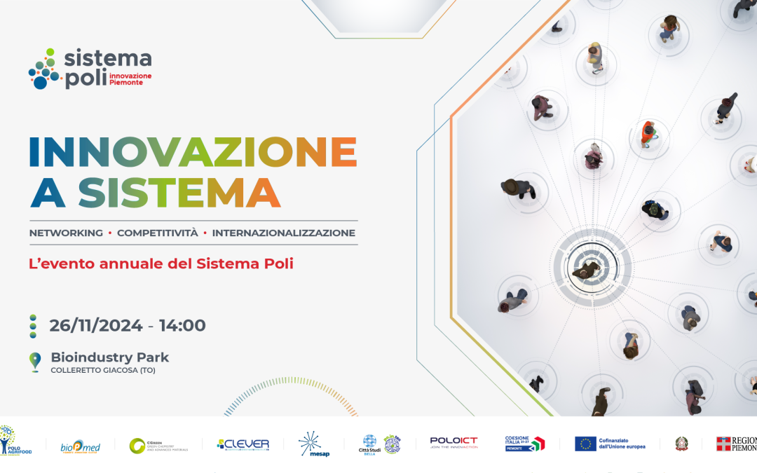 Evento annuale “Innovazione a Sistema” | 26 novembre 2024, h 14:00 | BioIndustry Park
