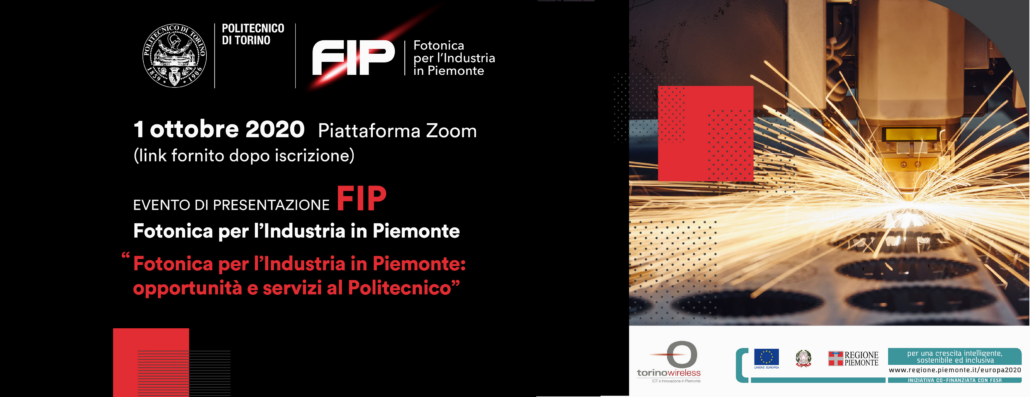 Fotonica per l’Industria in Piemonte: webinar giovedì 1 ottobre